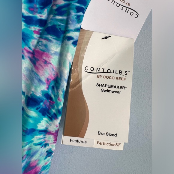 Contours by Coco Reef Clarity Bandeau Bra Sized Tankini Top - Tie-Dye - Picture 8 of 8